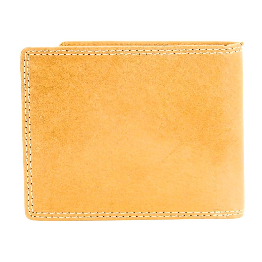 Oil Pull Up Embossed Steer Bifold Wallet ABB 006