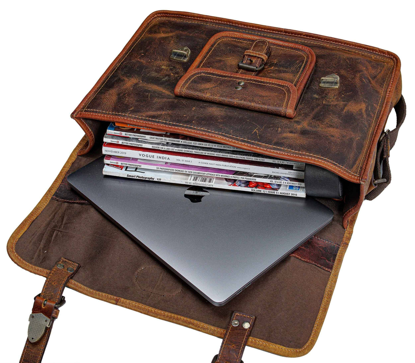 Buffalo Leather Briefcase/ Laptop Bag