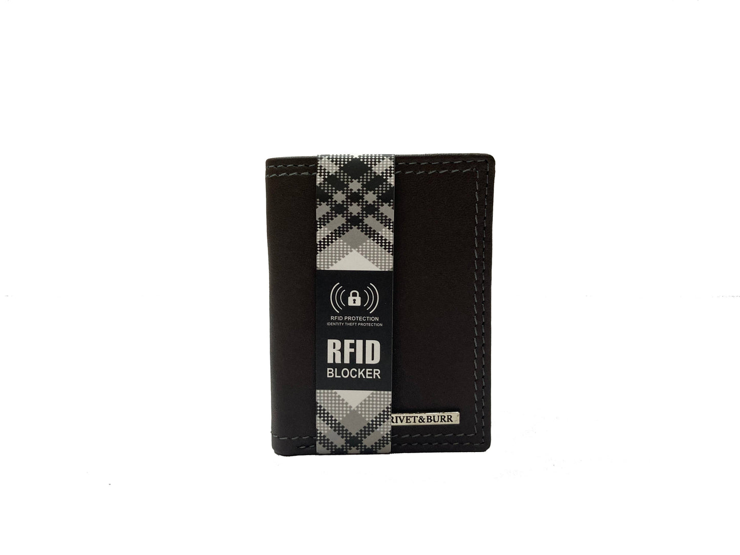 Double Stitch Trifold Metal Badge w/ Vanity Tray & Keychain