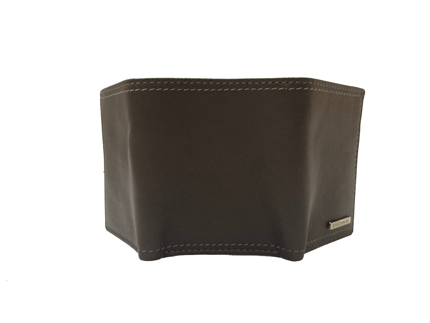 Double Stitch Trifold Metal Badge w/ Vanity Tray & Keychain