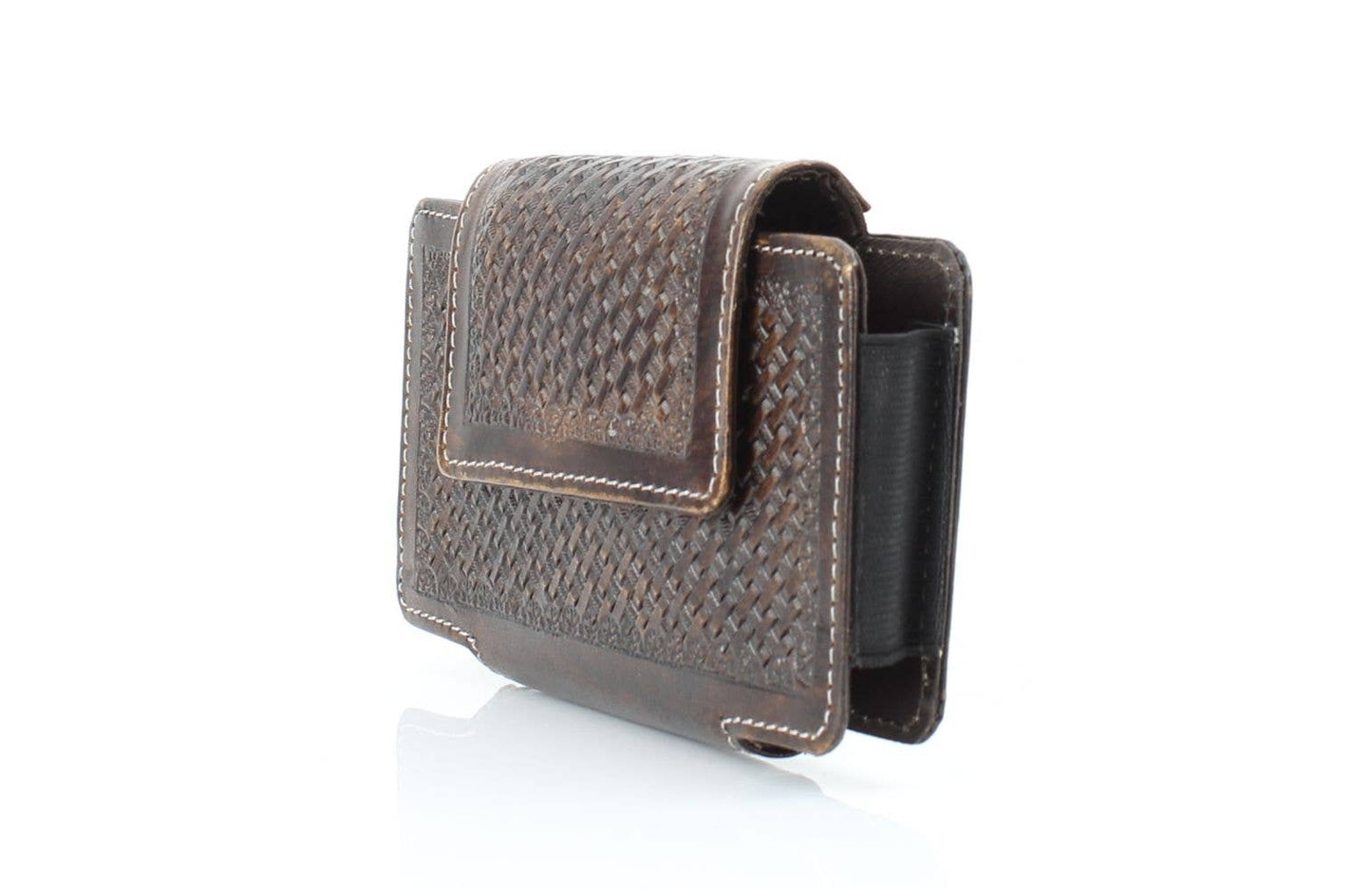 American Bison Basket Weave Horizontal Phone Case for Belt