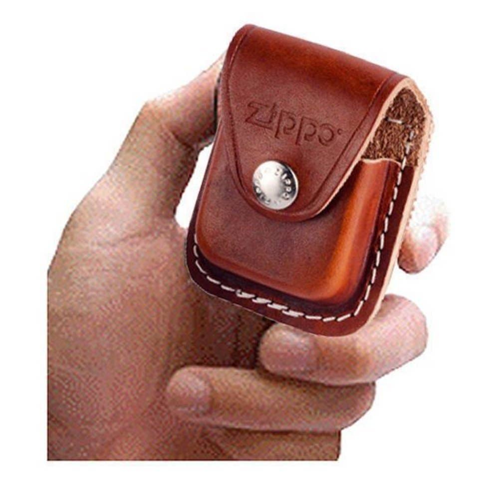 Zippo Brown Leather Pouch for Pocket Lighters