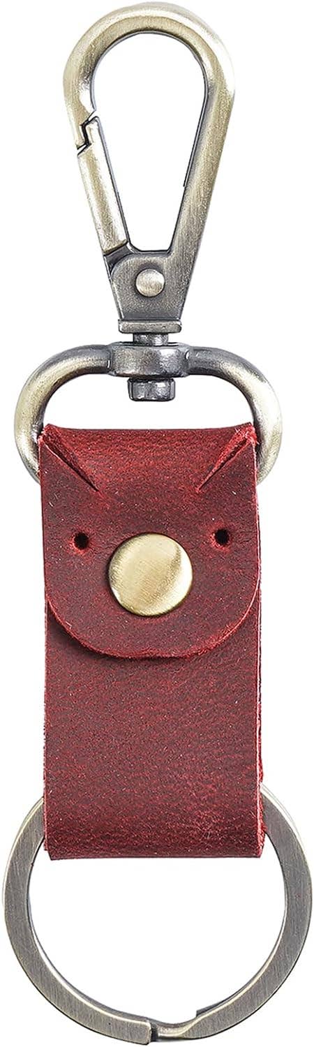 Genuine Leather Keychain, Small Keychain for Man and Women