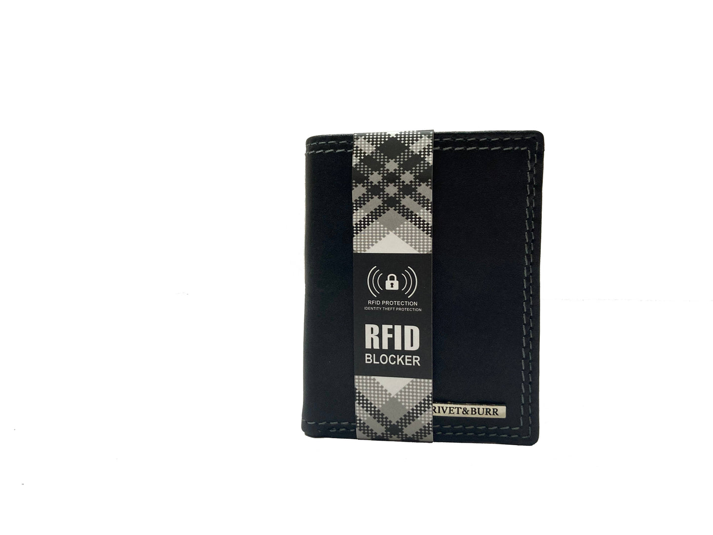 Double Stitch Trifold Metal Badge w/ Vanity Tray & Keychain