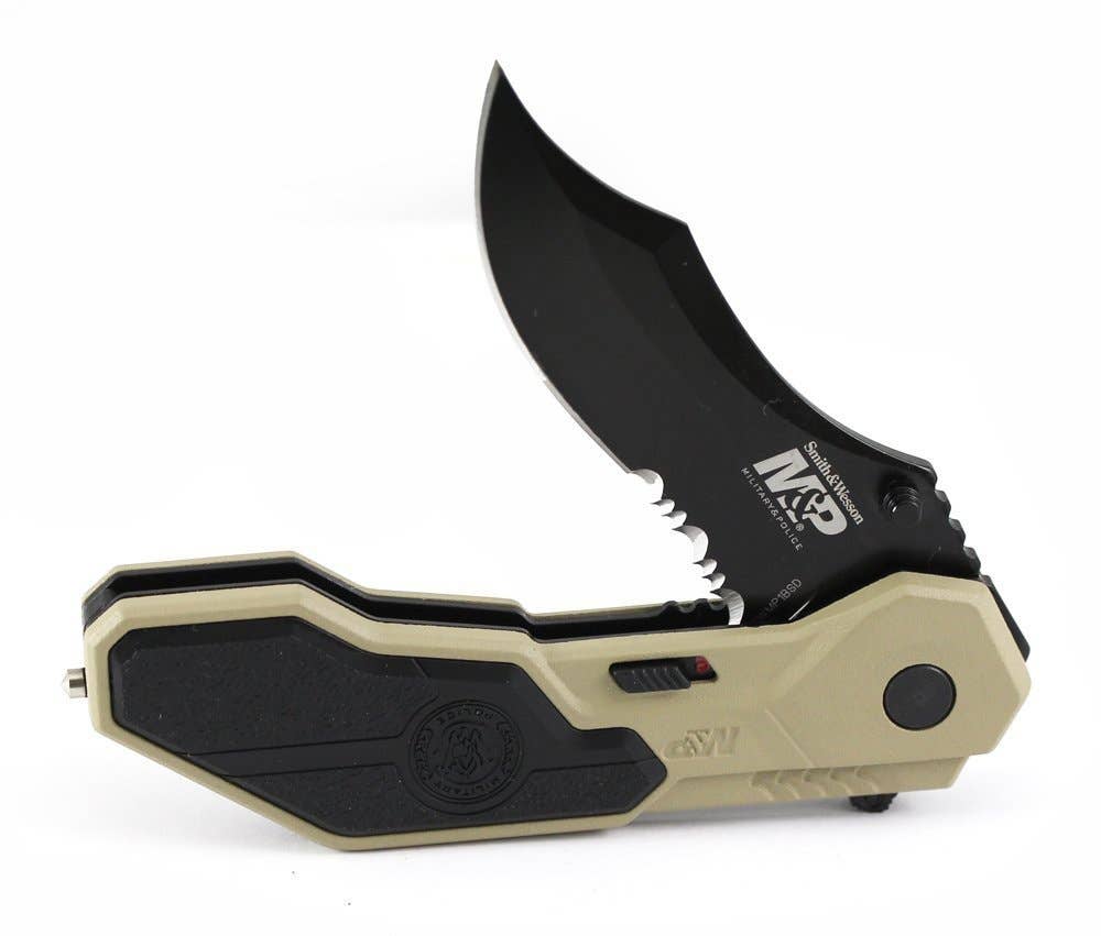 Smith & Wesson Military Police Knife Serrated 3" Stainless Steel Blade #SWMP1BSD
