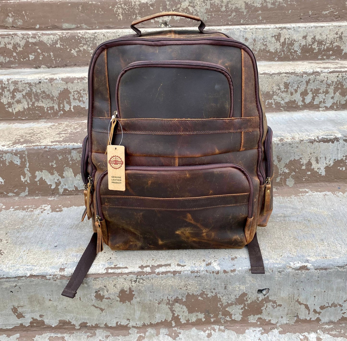Vintage Leather Backpack