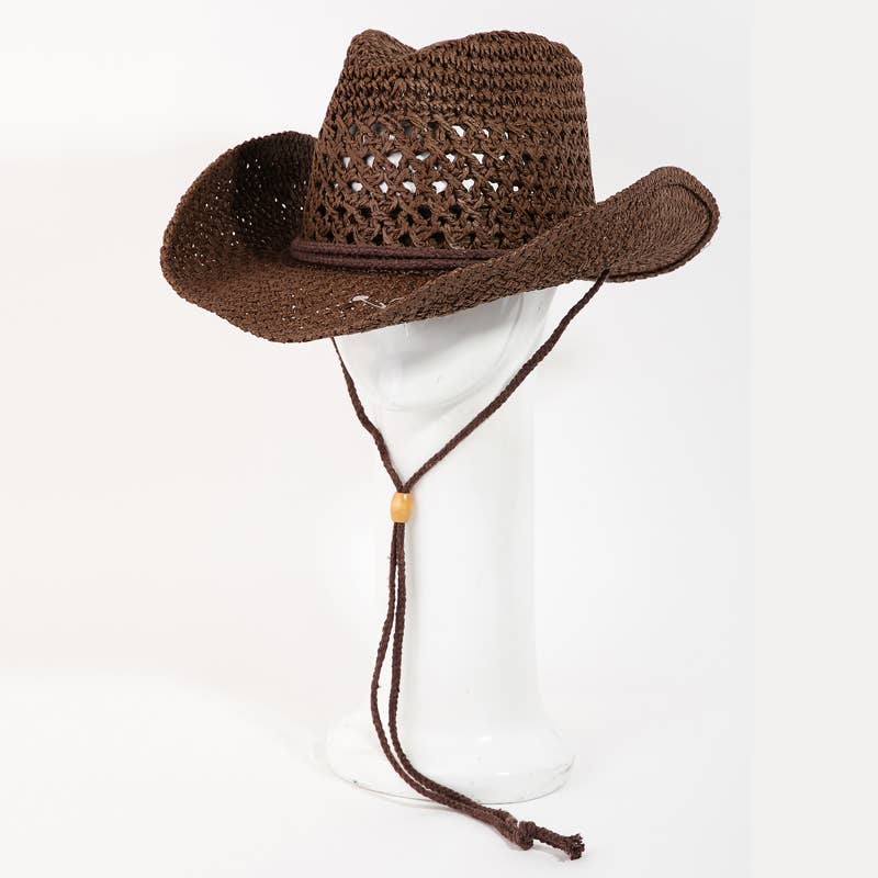 Straw Braided Cowboy Hat