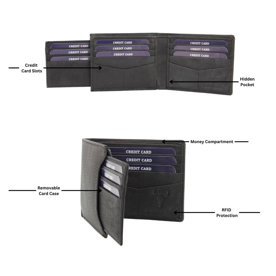 Bifold Wallet w/ Removable Card Sleeve 15725