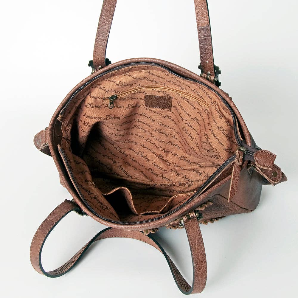 ADBG711A Tote Hand Tooled Genuine Western Leather Women Bag