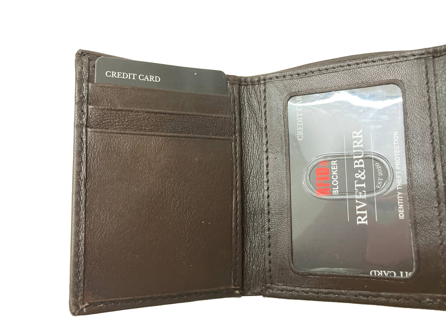 Double Stitch Trifold Metal Badge w/ Vanity Tray & Keychain