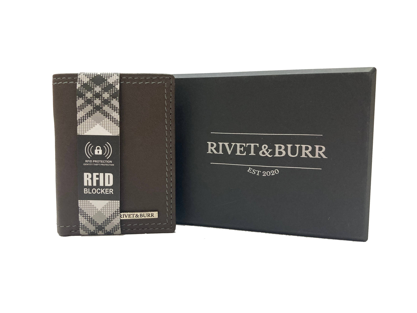 Double Stitch Trifold Metal Badge w/ Vanity Tray & Keychain