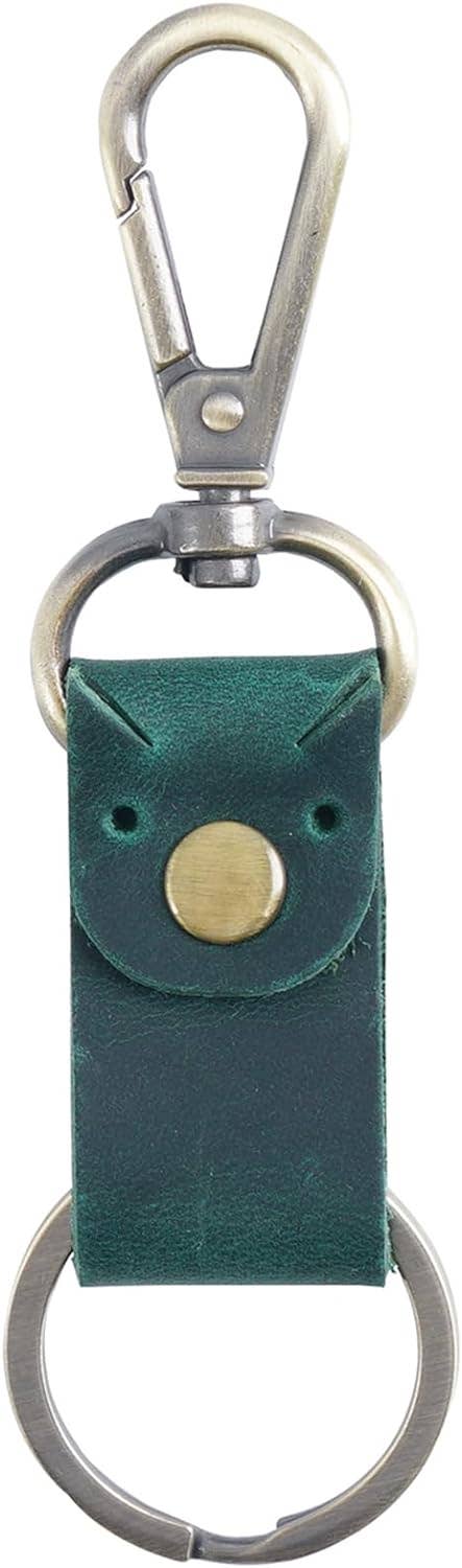 Genuine Leather Keychain, Small Keychain for Man and Women