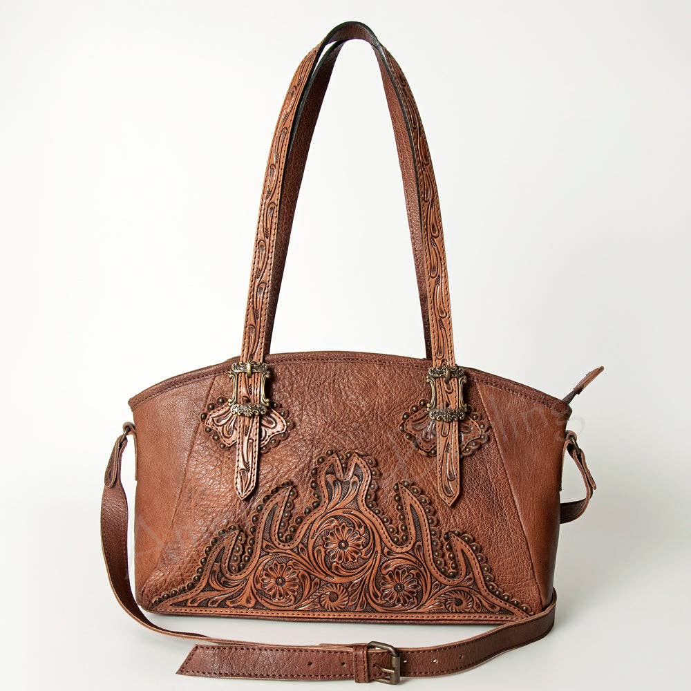 ADBG711A Tote Hand Tooled Genuine Western Leather Women Bag