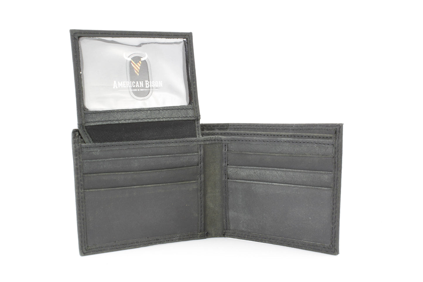Men’s Bi-Fold Wallet with Embossed Bison Skull ABMW 25-2002