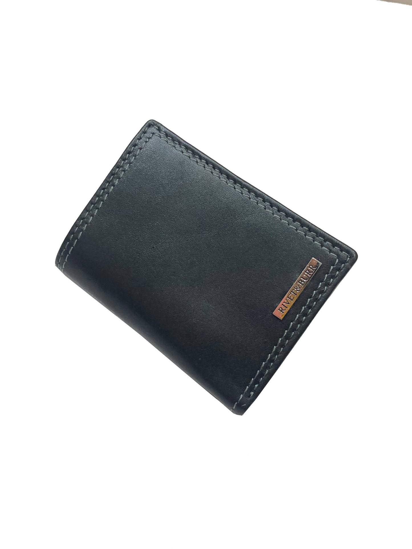 Double Stitch Trifold Metal Badge w/ Vanity Tray & Keychain