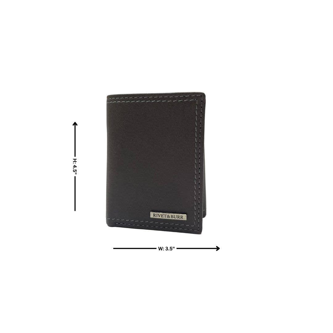 Double Stitch Trifold Metal Badge w/ Vanity Tray & Keychain