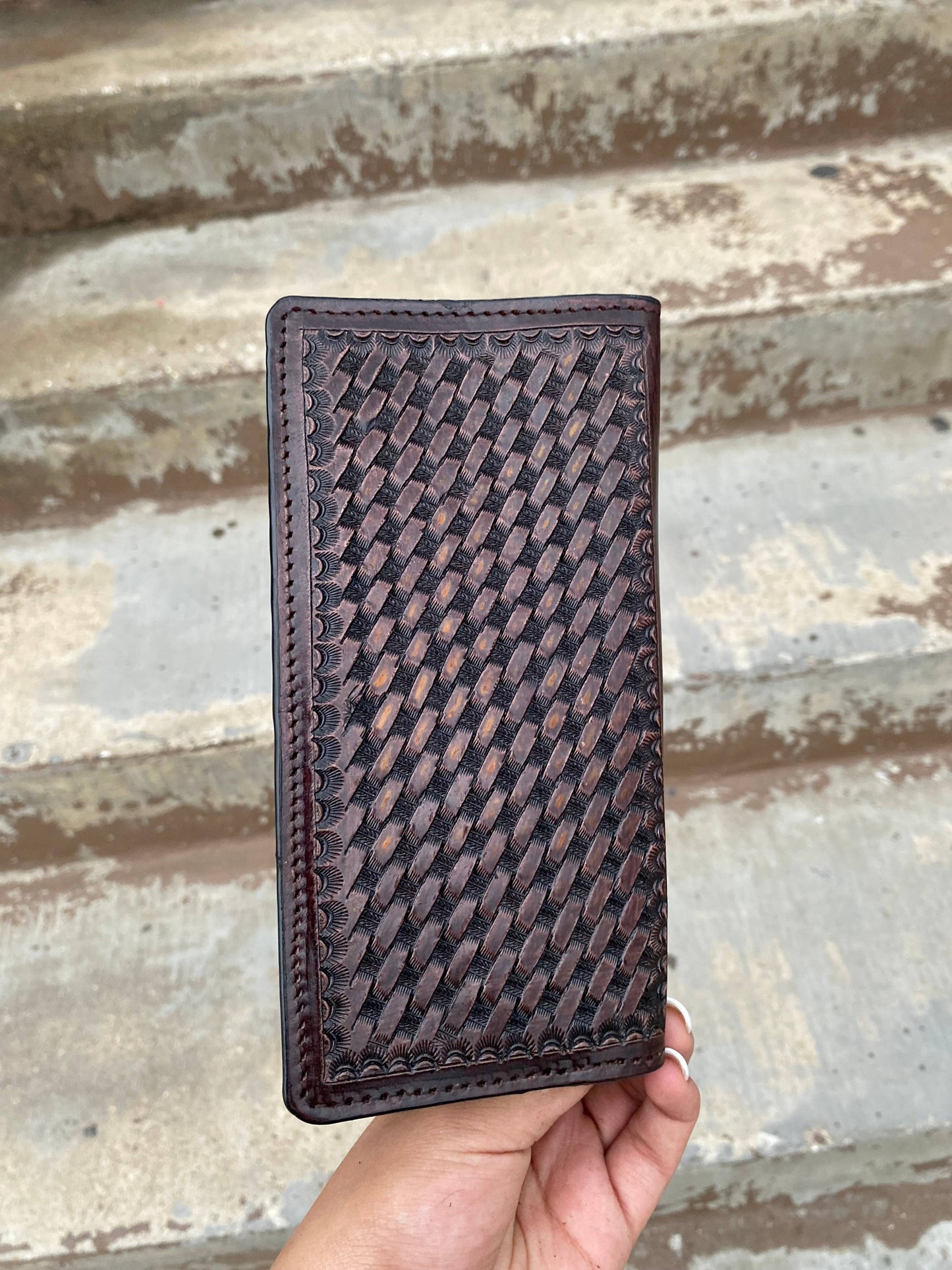 Julian Cowhide Tooled Mens Wallet