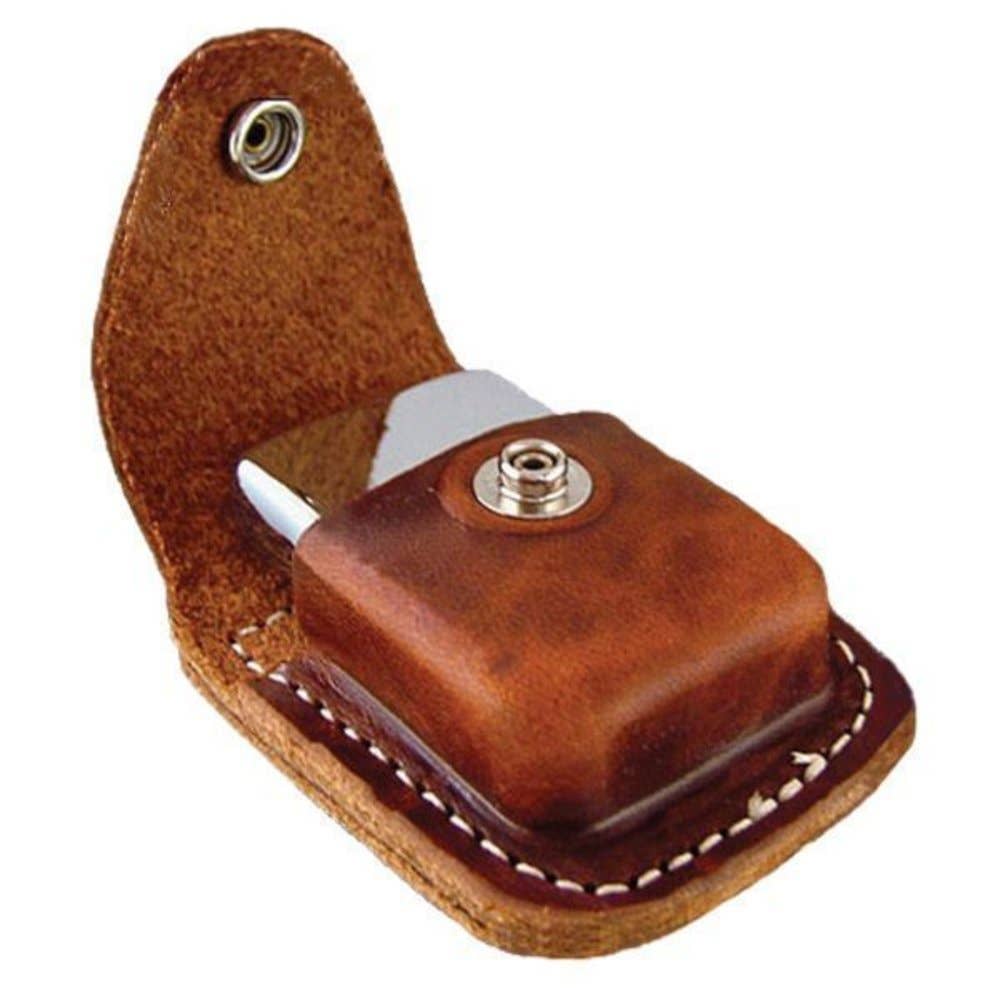 Zippo Brown Leather Pouch for Pocket Lighters