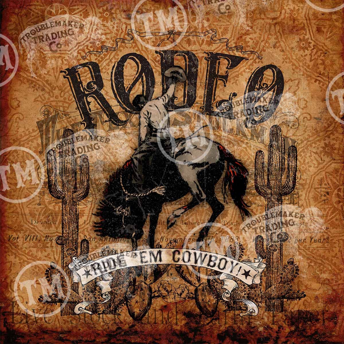 Rodeo/Ride 'Em Cowboy - Square Artwork