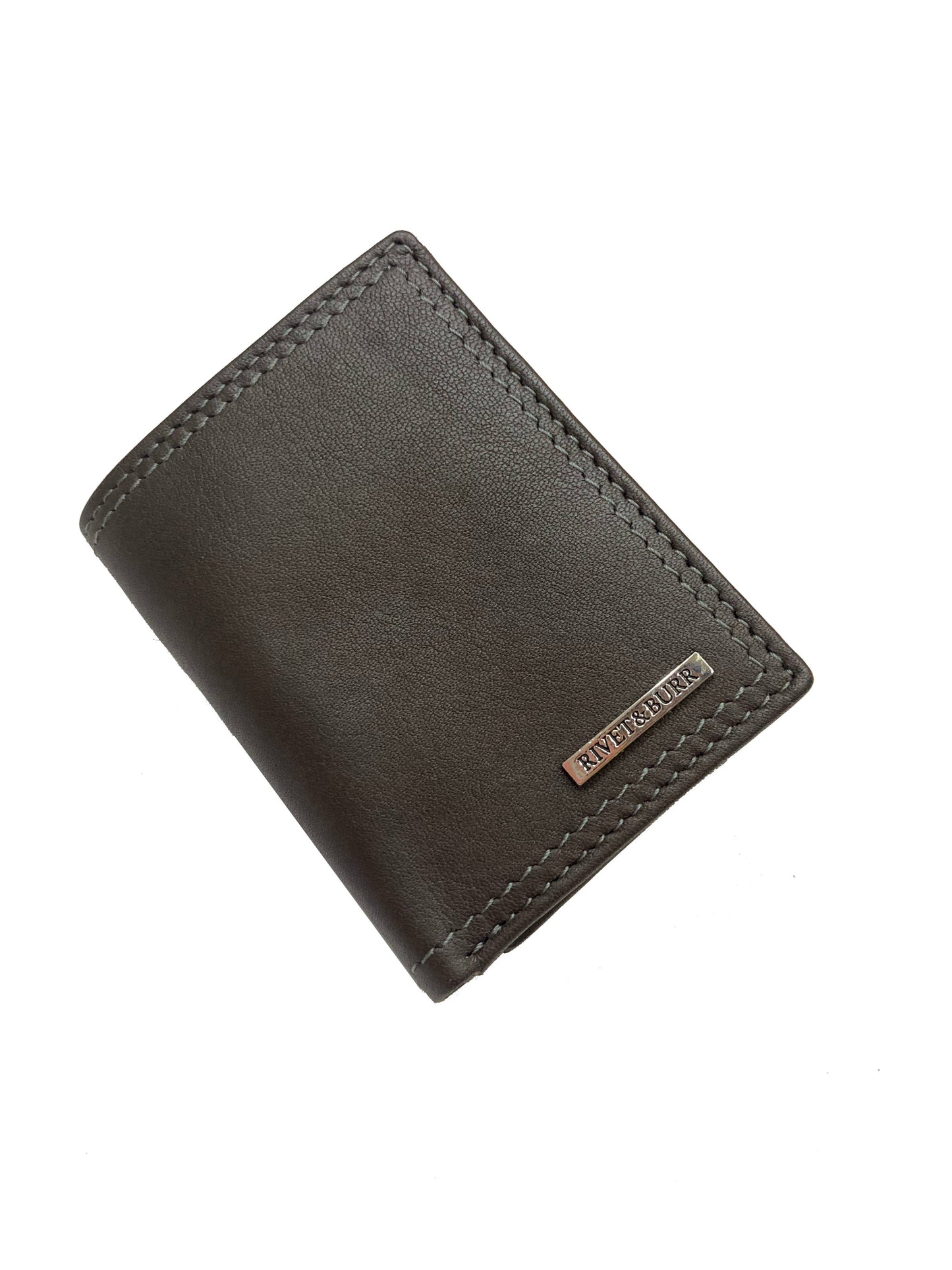 Double Stitch Trifold Metal Badge w/ Vanity Tray & Keychain