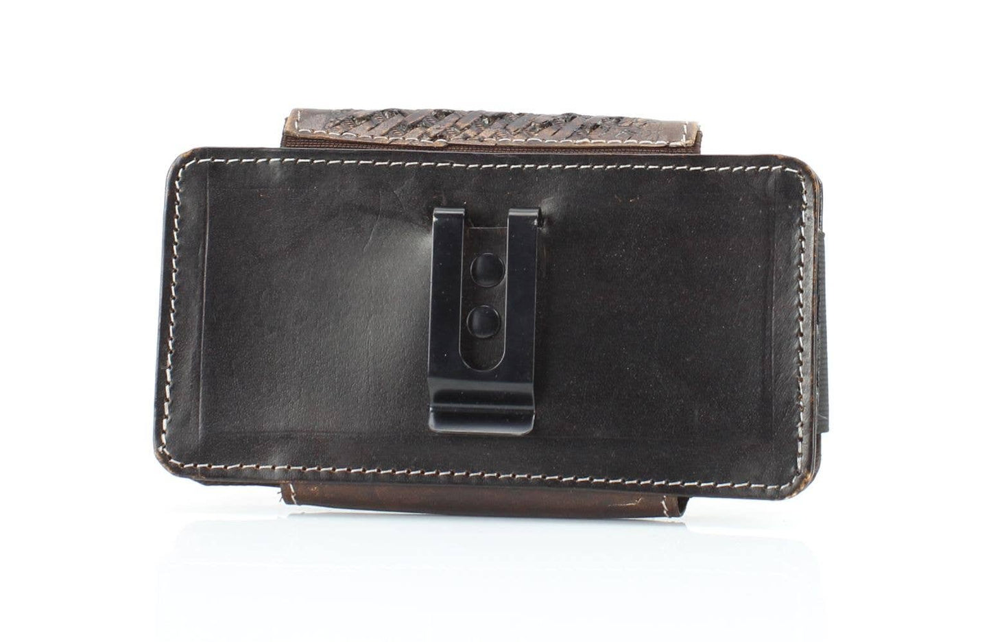 American Bison Basket Weave Horizontal Phone Case for Belt