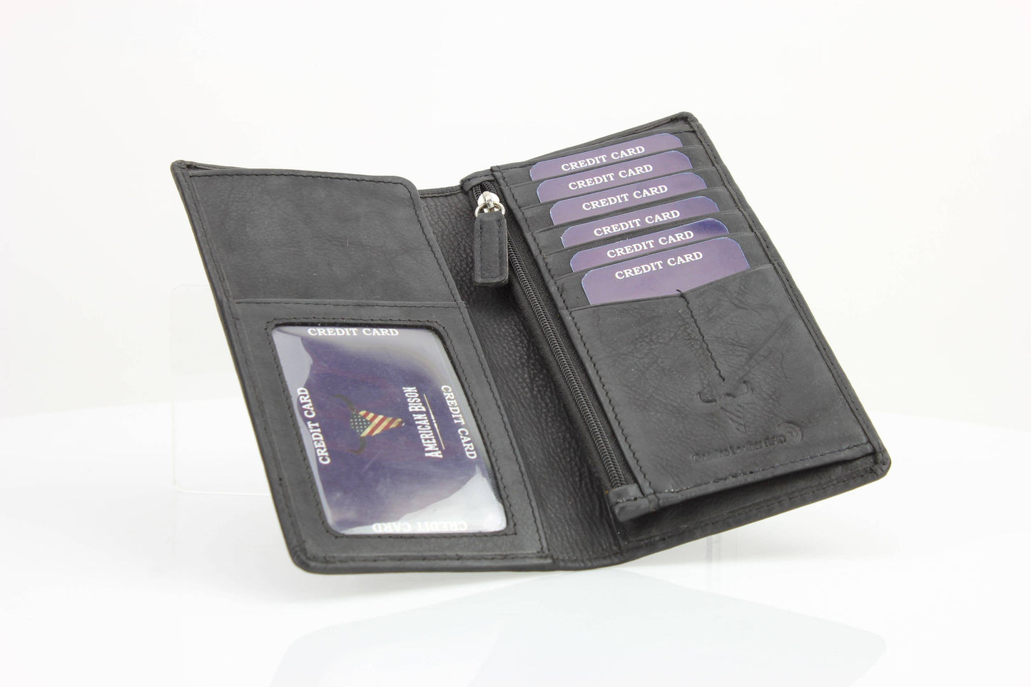 American Bison Oil Pull Up Rodeo Bifold Wallet 15727