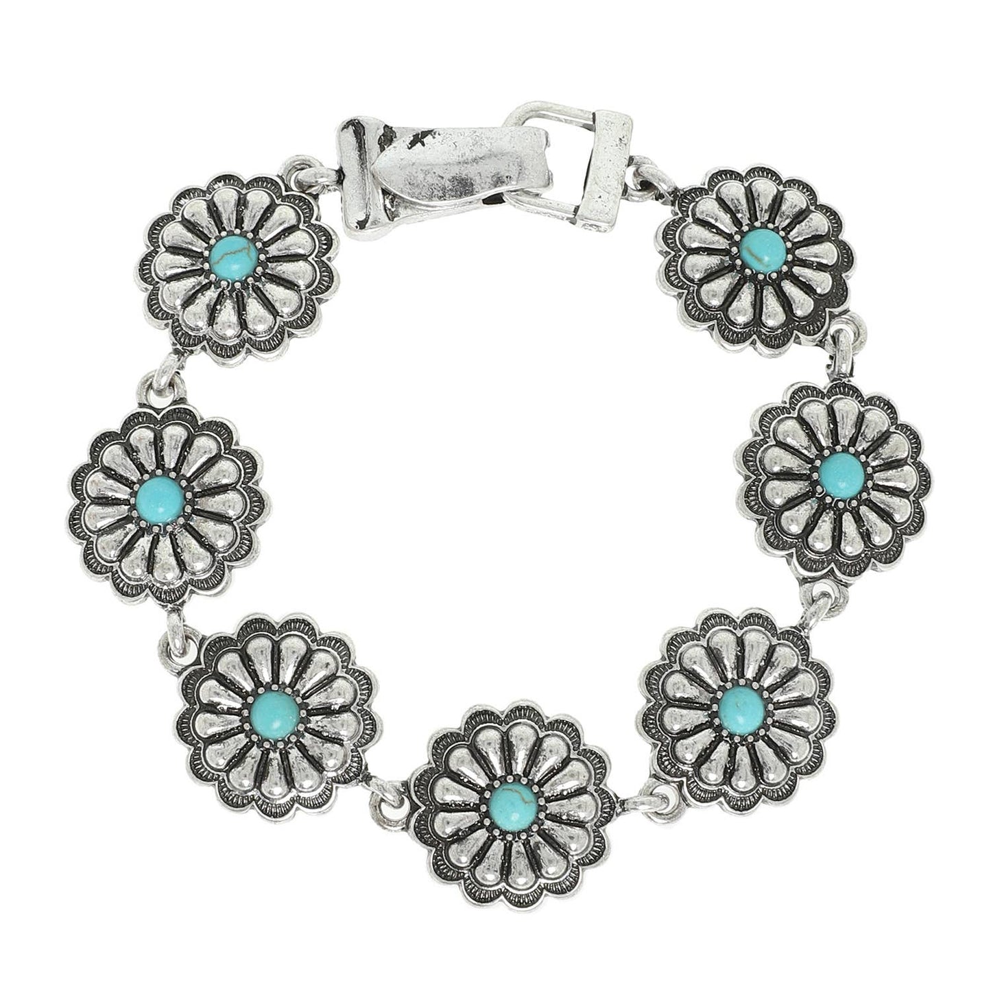 Western Turquoise Concho Magnetic Bracelet