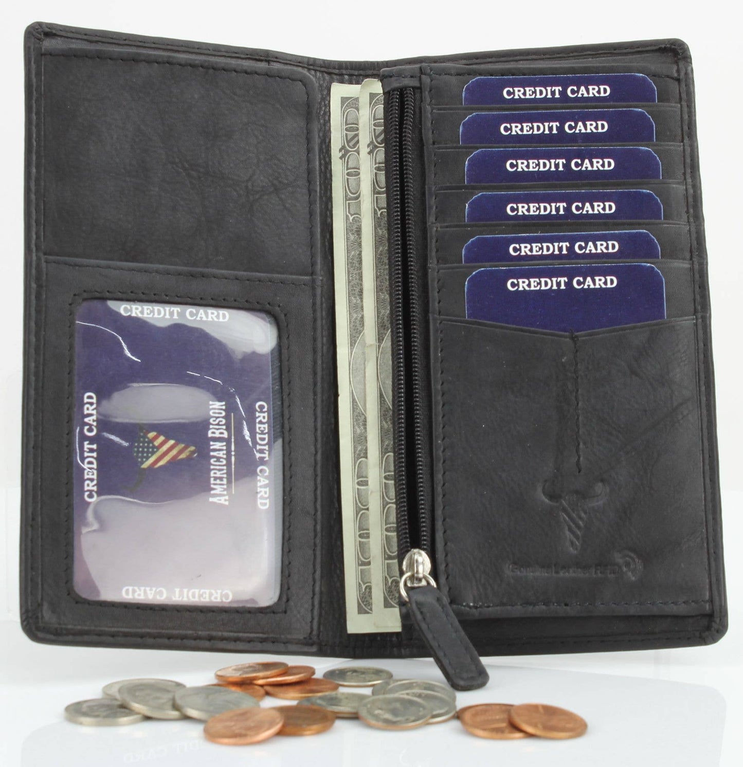American Bison Oil Pull Up Rodeo Bifold Wallet 15727