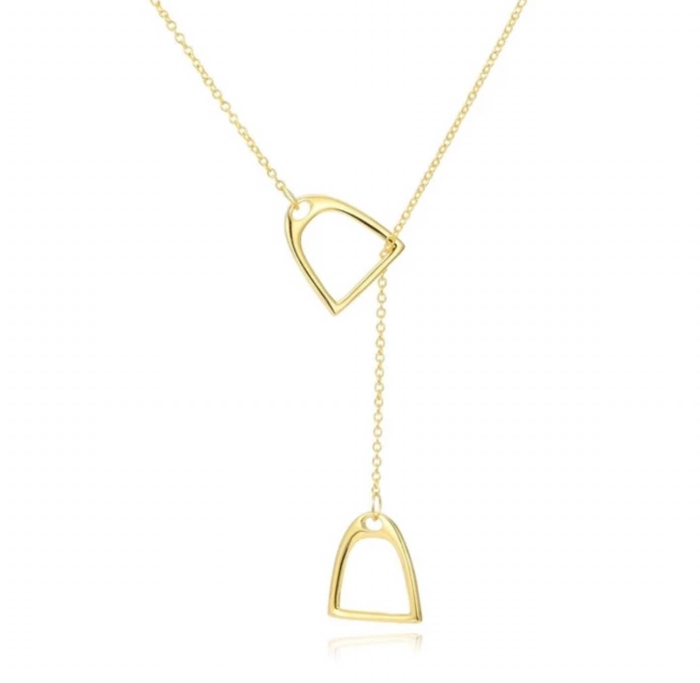Sterling Silver Stirrup Equestian Chain Necklace