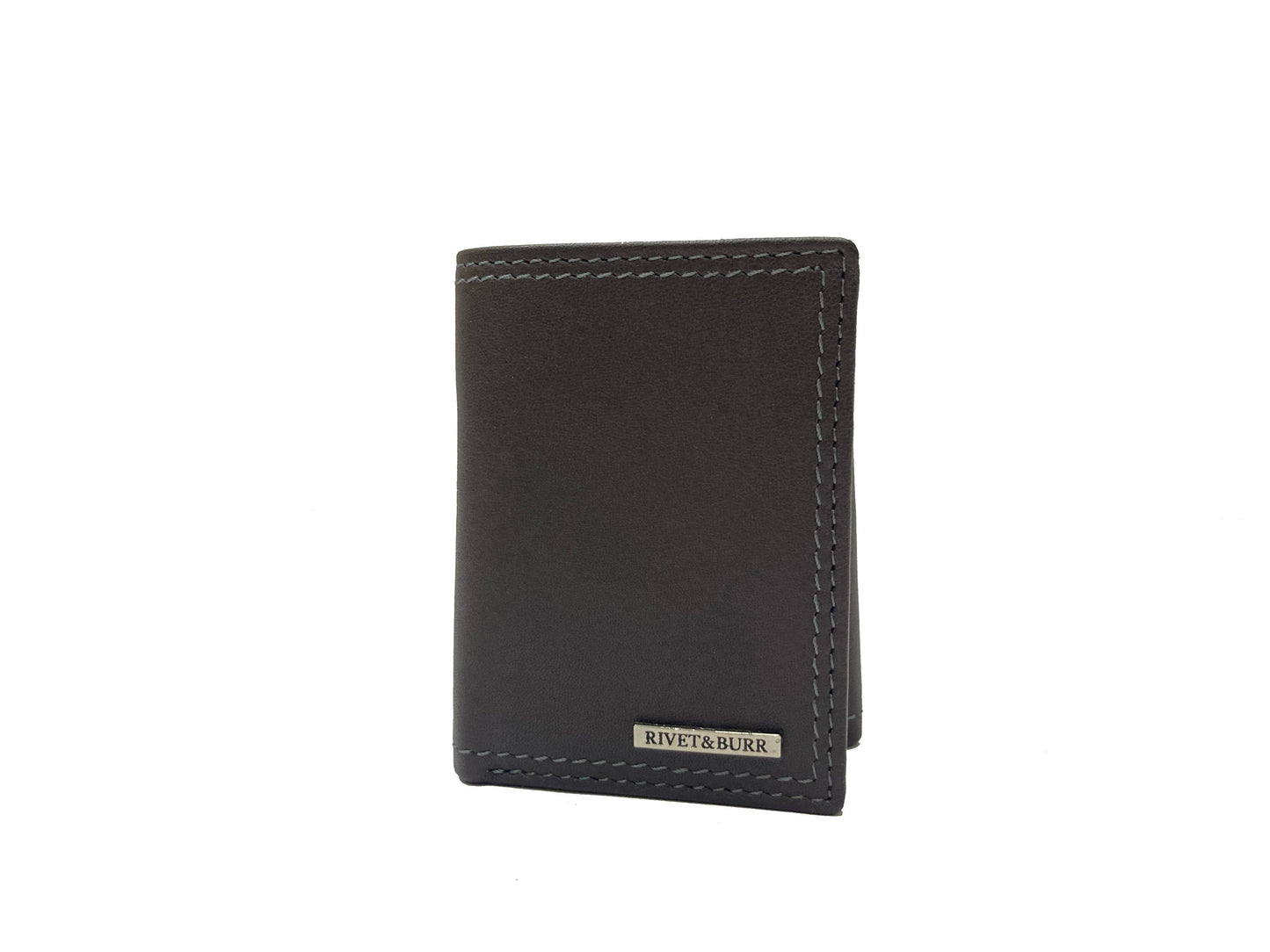 Double Stitch Trifold Metal Badge w/ Vanity Tray & Keychain