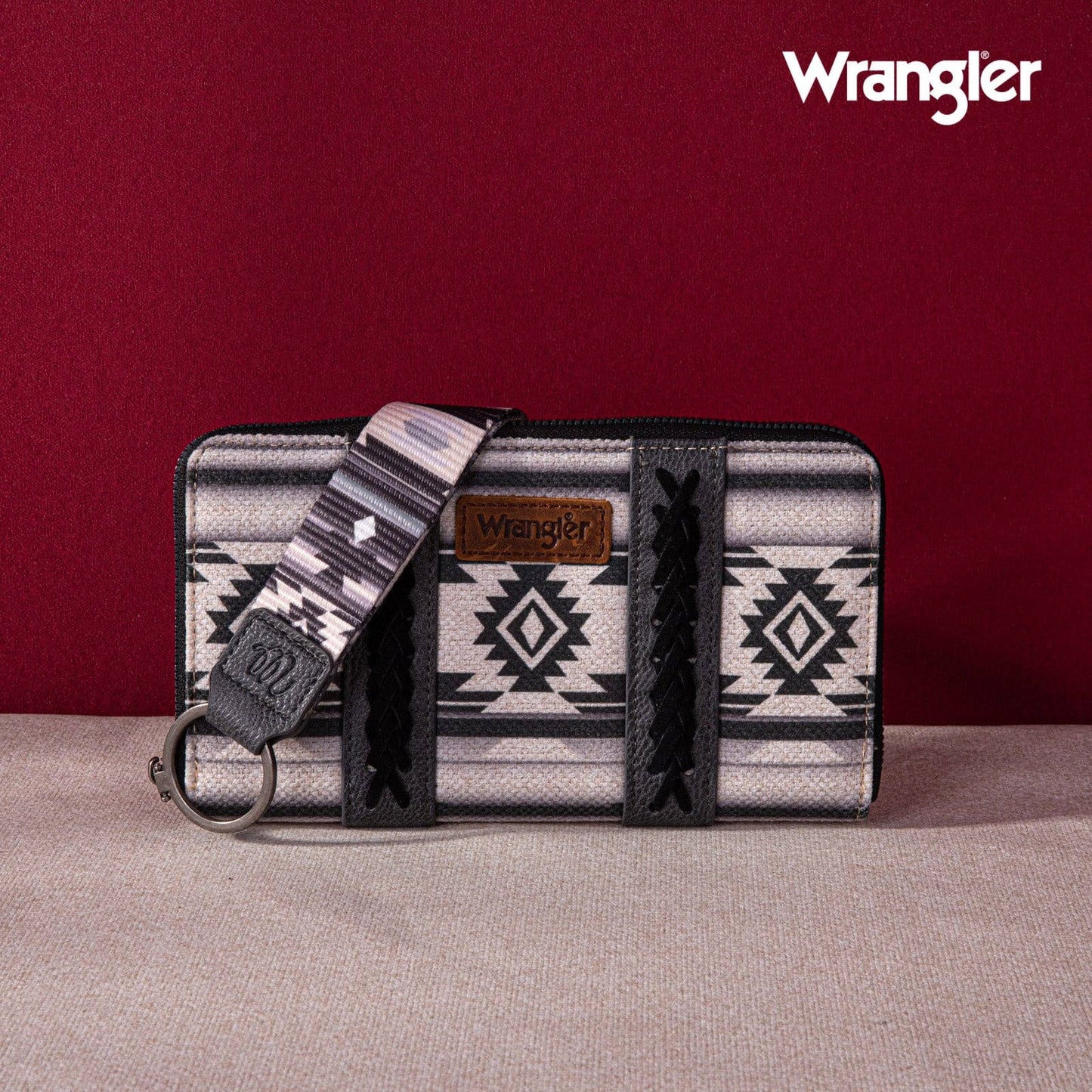 Wrangler Southwestern Art Print Wallet - Black