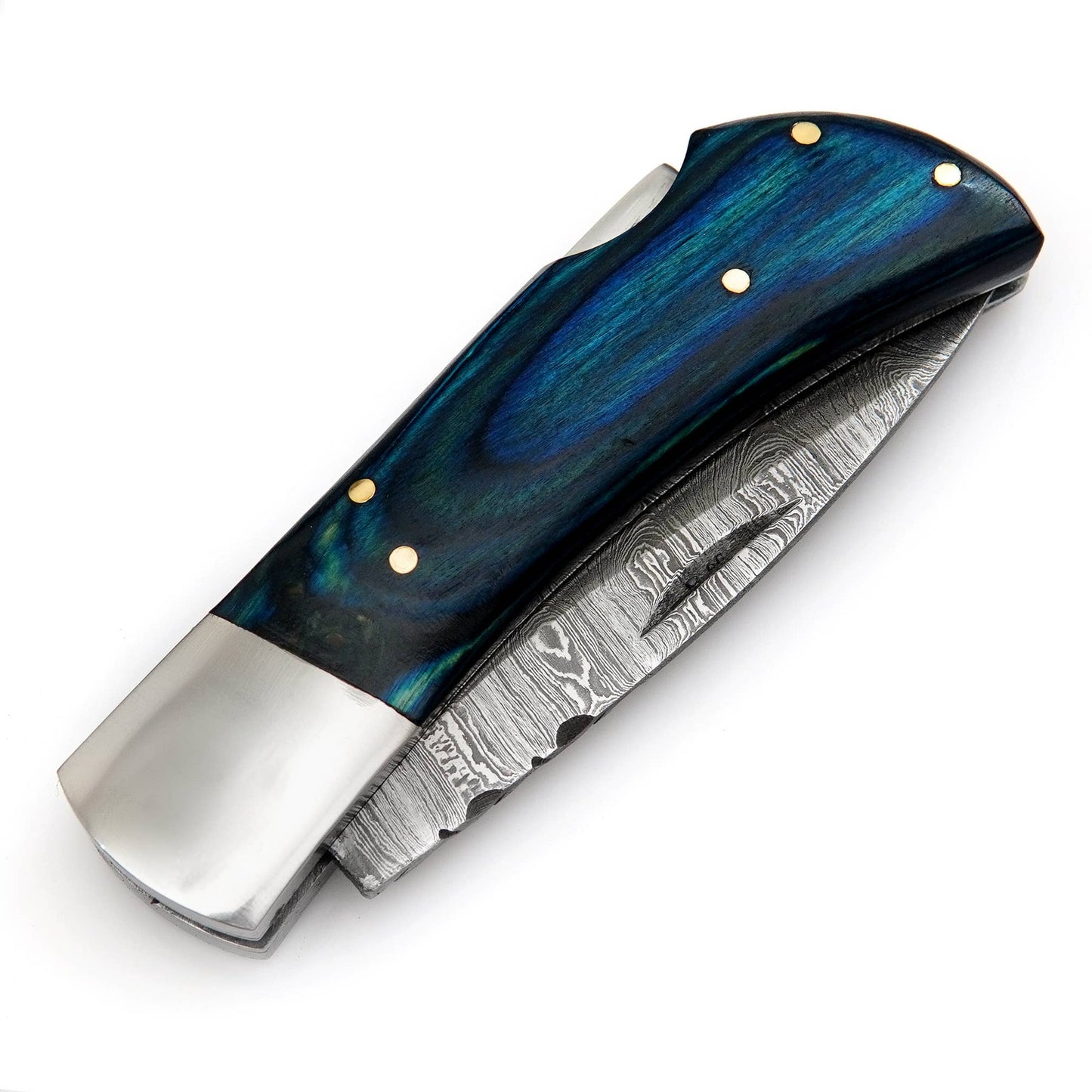 Handmade Beautiful Pocket Knife with Premium Quality Leather