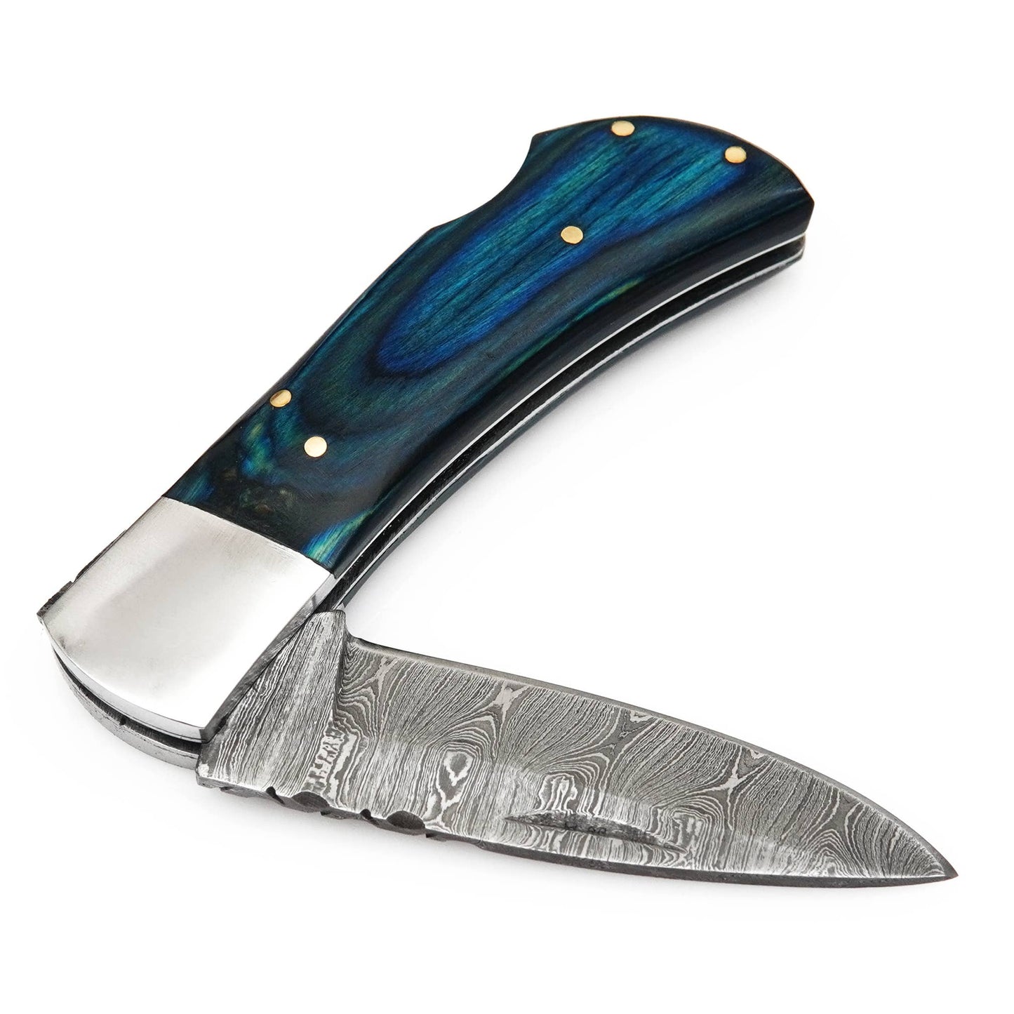 Handmade Beautiful Pocket Knife with Premium Quality Leather