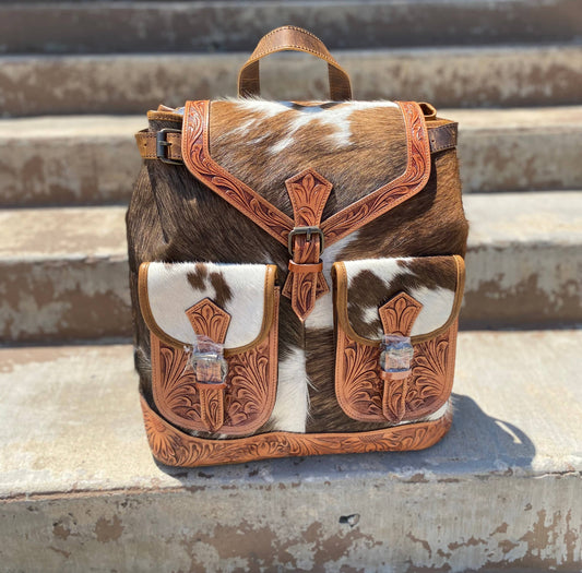 Loren Cowhide Leather Backpack