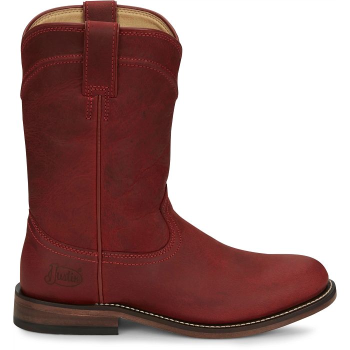 JUSTIN RP3310 Womens Holland Red Water Buffalo 10" J11 Roper Toe