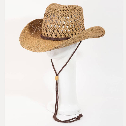 Straw Braided Cowboy Hat