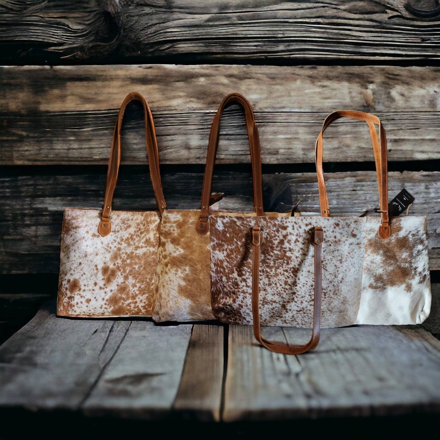 Genuine Cowhide Large Tote Highlands Brown Cowhide Tote Bag