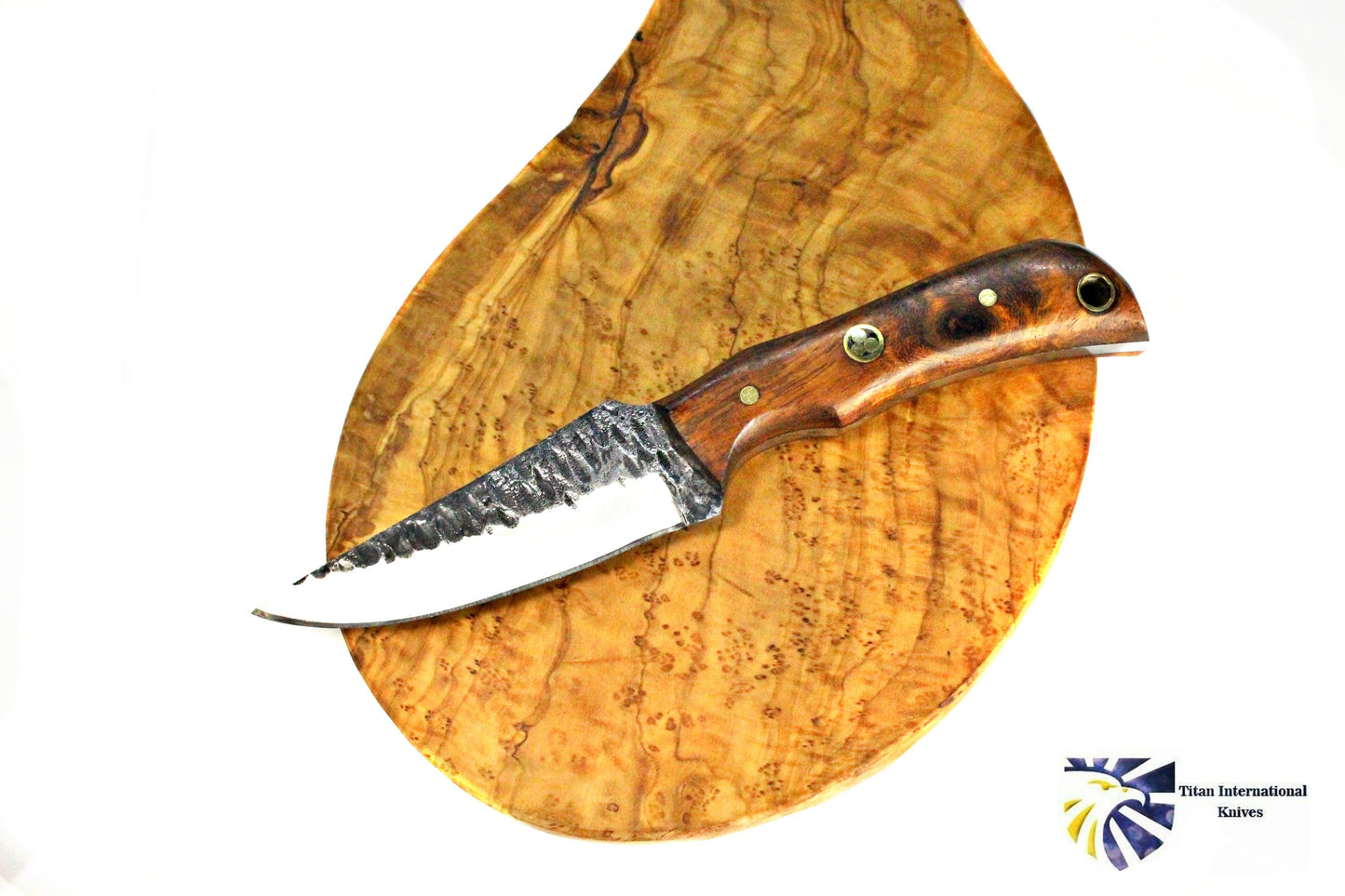 E3 Carbon 1080 neck knife with forged scales, MINI /ROSEWOOD