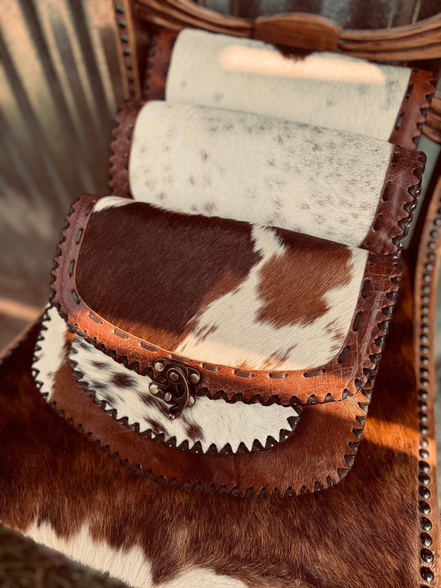 Hand Stitched Cowhide Bag