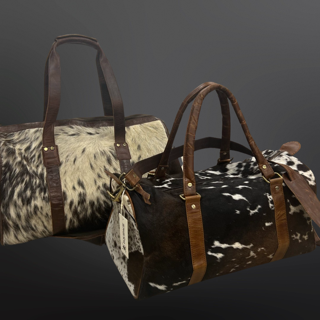 Genuine Cowhide Leather Duffle Bag - Travel Bag