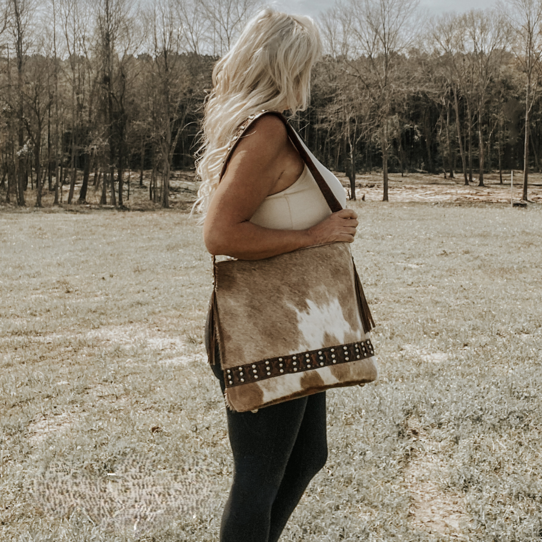 Cowhide Stiched Leather Purse