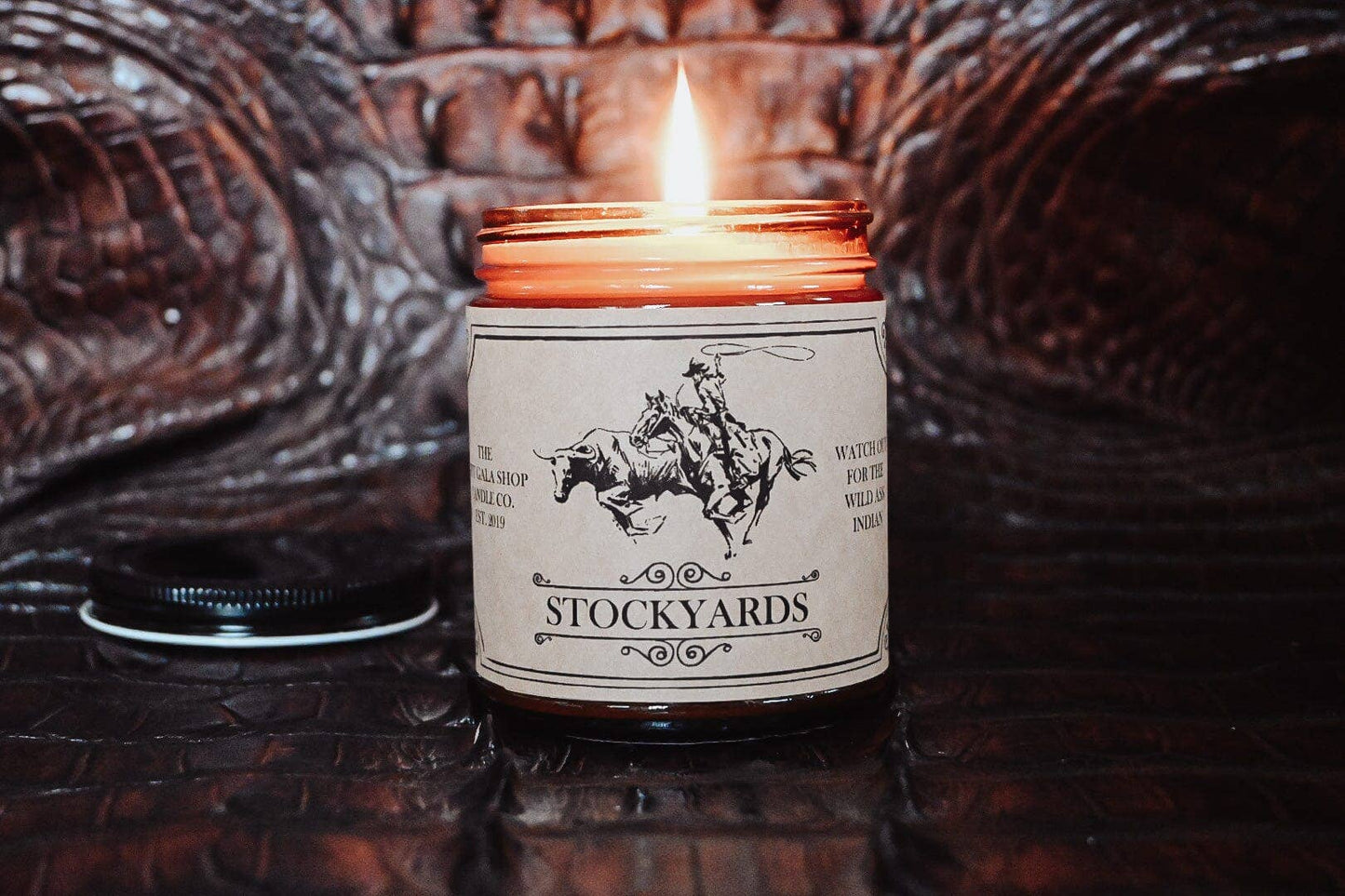 “Stockyards” Western Soy Candles | Amber Rustic Candles