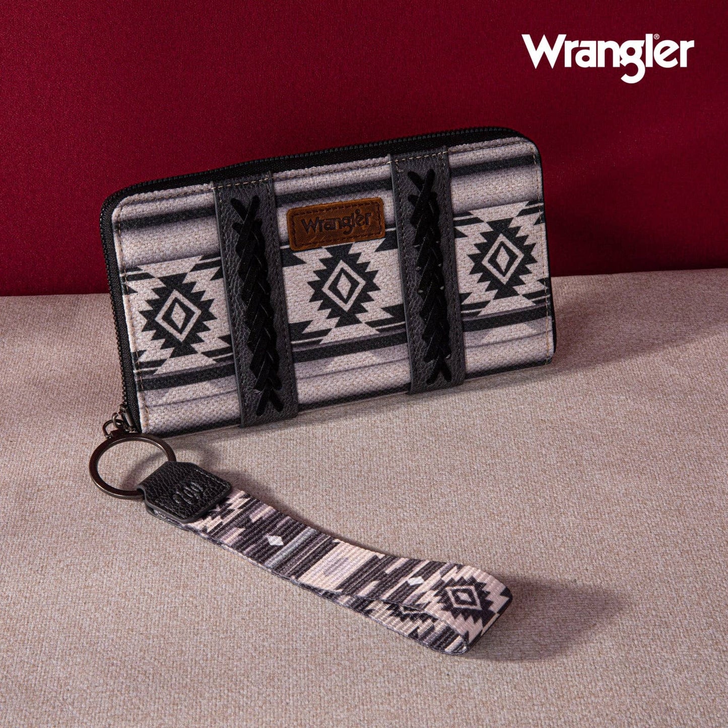 Wrangler Southwestern Art Print Wallet - Black