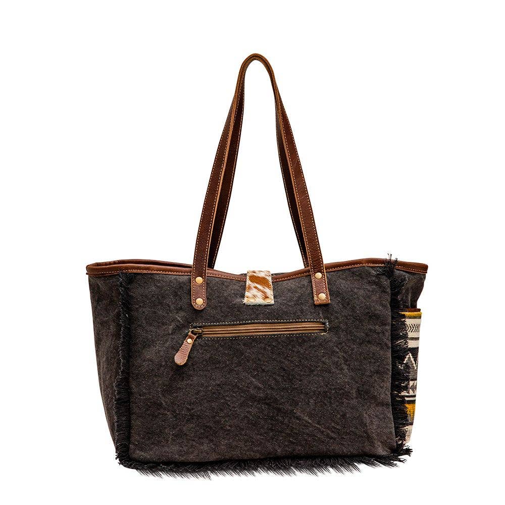 Aztec Cowhide Small Tote Purse Myra