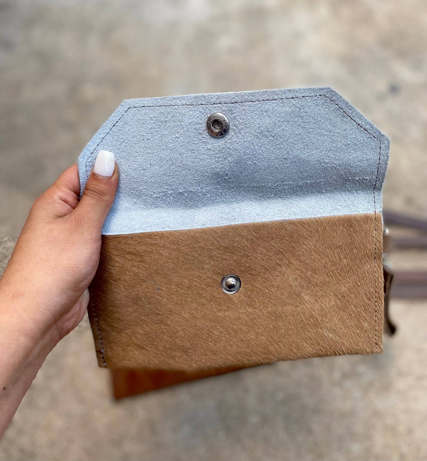 Cowhide Wristlet Wallet