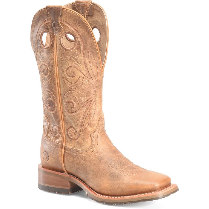 DOUBLE H DH7035 Kenna Womens Domestic Wide Square Toe Roper Western Boot