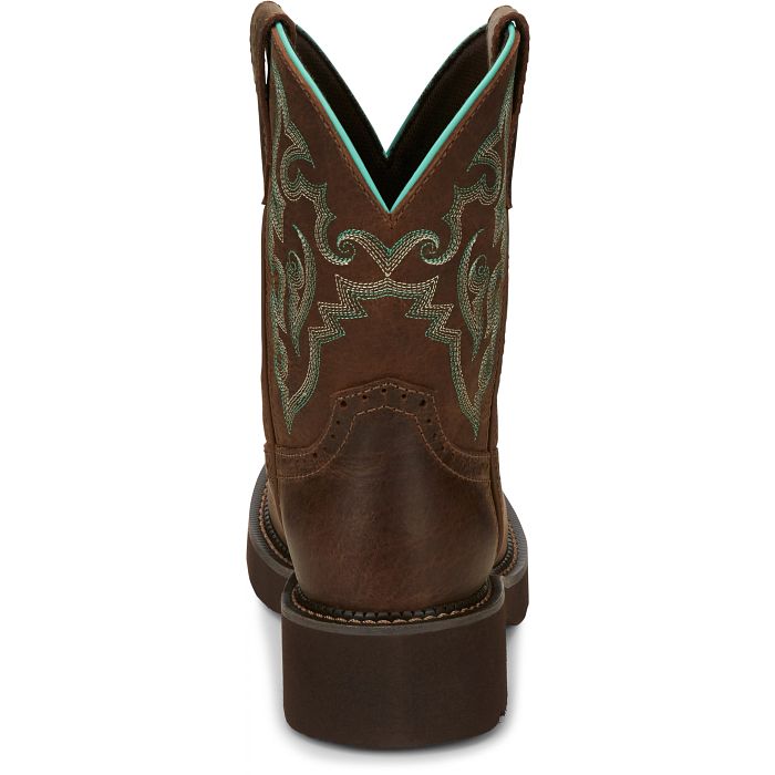 JUSTIN GY9606 Gemma Womens Brown Water Buffalo Round Toe Boot