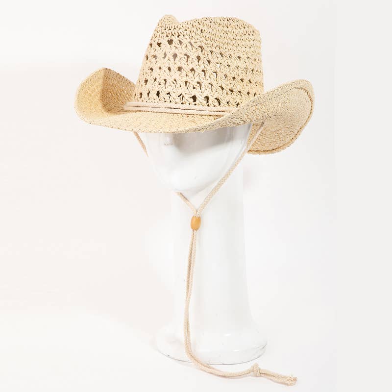 Straw Braided Cowboy Hat