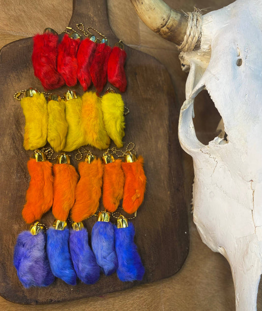 Natural Lucky Rabbit Foot-Multiple colors