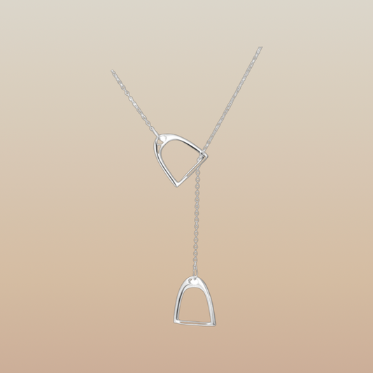 Sterling Silver Stirrup Equestian Chain Necklace